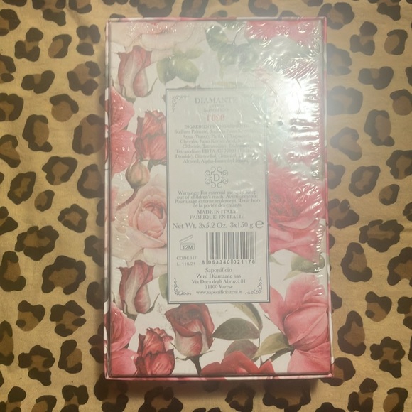 NWT Diamanté Triple Milled Beauty Bars x 3 In Rose Made in Italy - Picture 8 of 8